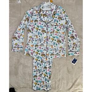 Roller Rabbit x Target Size Medium Roadtrip Pajamas Set Long Sleeves & Pants New
